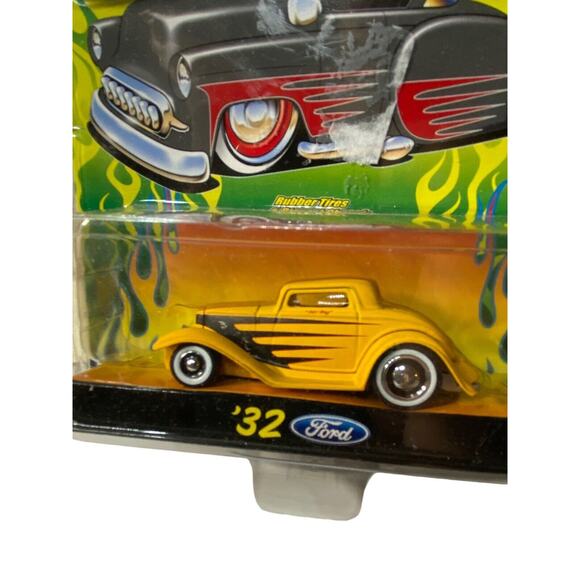 Jada Toys Road Rats 2003 Flat Yellow 32 1932 Ford Chopped Lowered 3 Window Coupe - Picture 2 of 7